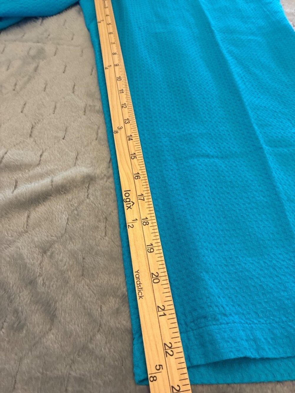 TeezHer XL Cornflower Blue Textured Cotton 2-Piece Tunic Capri Set NWT - Picture 12 of 15